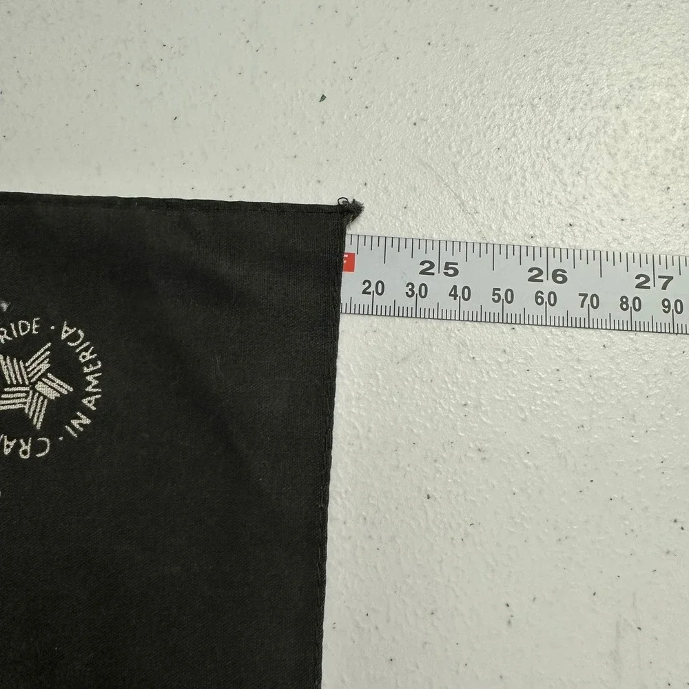 Vintage US Navy Bandana Aircraft Carrier Military Graphic Scarf Black USA Made